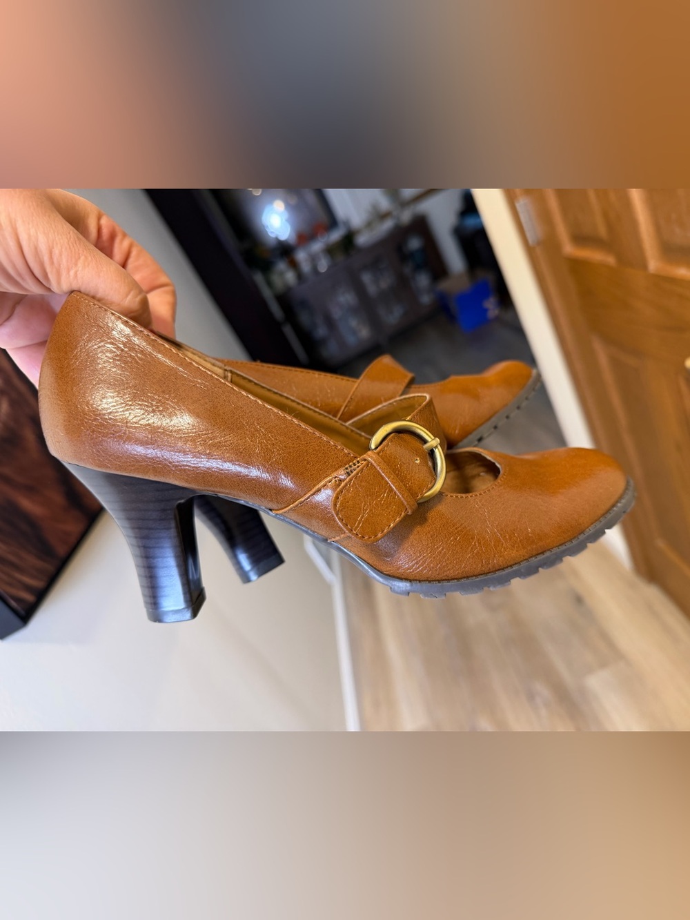 Aerosoles Brown Mary Jane Pumps Size 9 Office Business Casual New